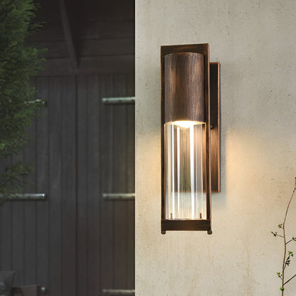Retro Outdoor Wall Sconce Iron Glass E27 Black or Antique Copper 3000K 110V