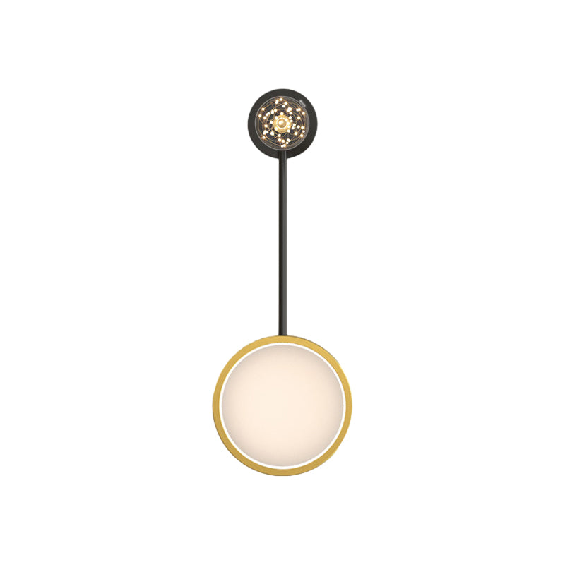 Ring Spotlight LED Wall Sconce 3-Step CCT Black Gold Modern Bedroom Hallway Indoor
