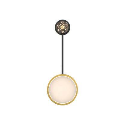 Ring Spotlight LED Wall Sconce 3-Step CCT Black Gold Modern Bedroom Hallway Indoor