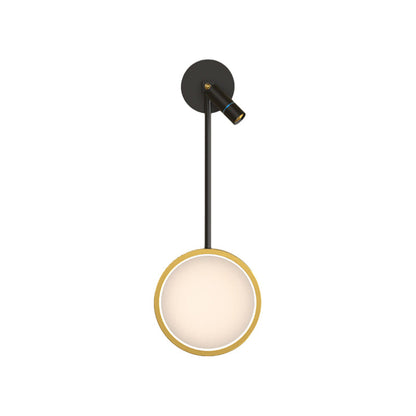 Ring Spotlight LED Wall Sconce 3-Step CCT Black Gold Modern Bedroom Hallway Indoor