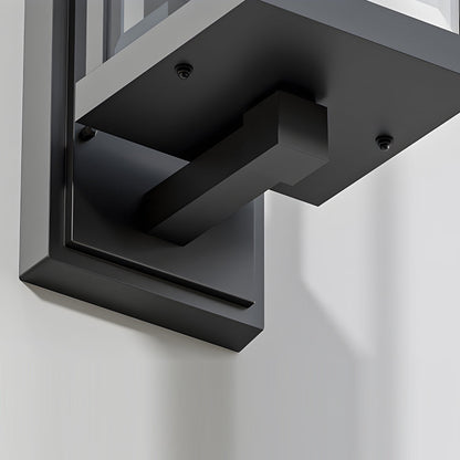 Square American Minimalist Outdoor Wall Sconce IP65 Solar/Hardwired E27