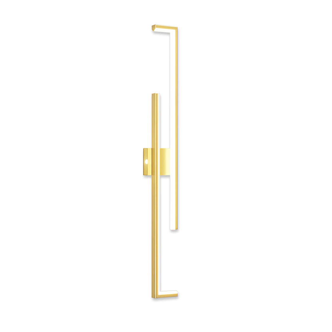 Linear LED Wall Sconce Bar Modern Minimalist Iron 3CCT Hardwired Black Gold