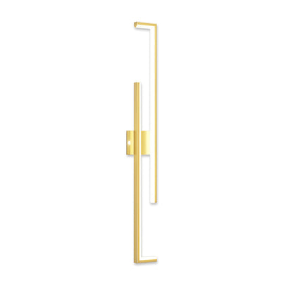Linear LED Wall Sconce Bar Modern Minimalist Iron 3CCT Hardwired Black Gold
