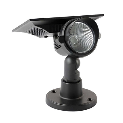Solar Spotlight Outdoor Adjustable Aluminum LED 10W IP54 White Warm White RGB Dusk to Dawn Ground Spike or Base Mount Garden Tree Landscape