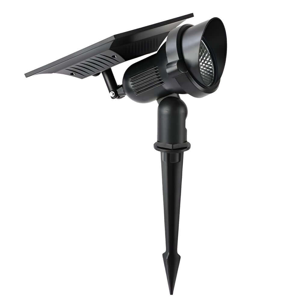 Solar Spotlight Outdoor Adjustable Aluminum LED 10W IP54 White Warm White RGB Dusk to Dawn Ground Spike or Base Mount Garden Tree Landscape