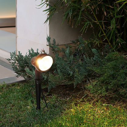 Hardwired LED Outdoor Landscape Ground Insert Spike Spotlight 3W Die-Cast Aluminum IP54 80-270V Black