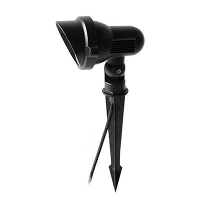 Hardwired LED Outdoor Landscape Ground Insert Spike Spotlight 3W Die-Cast Aluminum IP54 80-270V Black