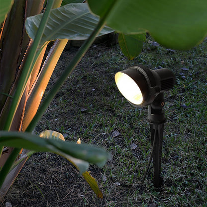 Hardwired LED Outdoor Landscape Ground Insert Spike Spotlight 3W Die-Cast Aluminum IP54 80-270V Black