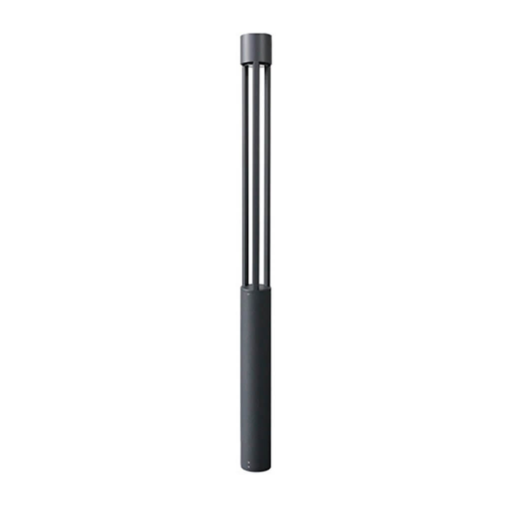 COB LED Bollard Path Light | Tall Black Outdoor Landscape Post Light