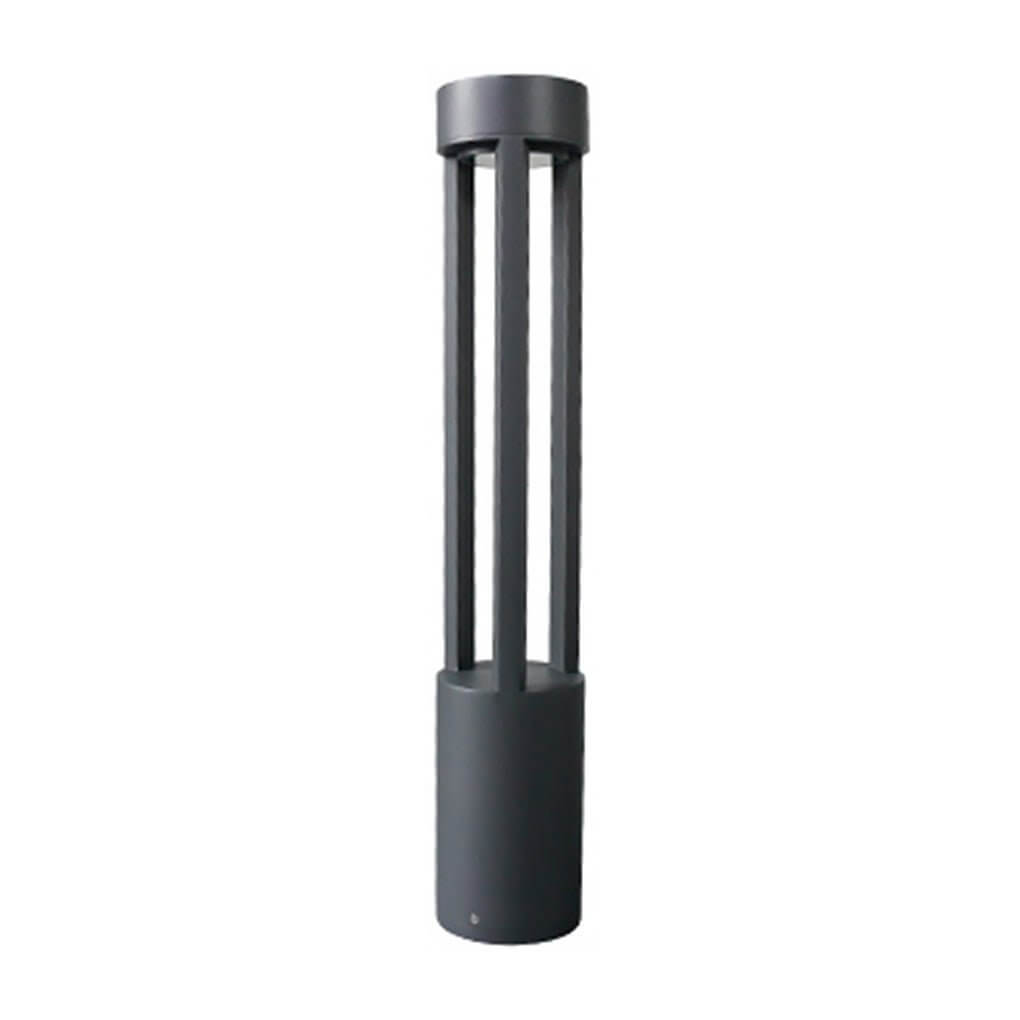 COB LED Bollard Path Light | Tall Black Outdoor Landscape Post Light