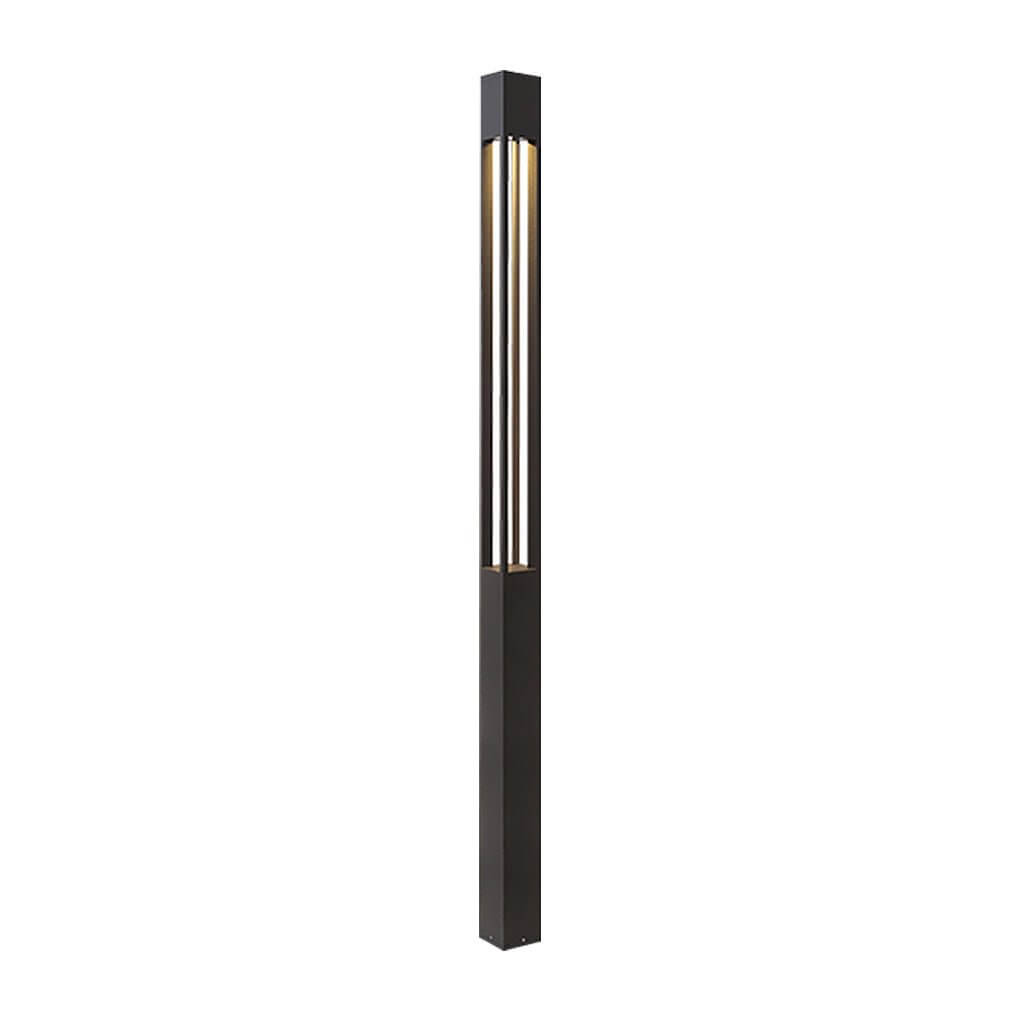 COB LED Bollard Path Light | Tall Black Outdoor Landscape Post Light