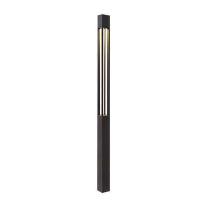 COB LED Bollard Path Light | Tall Black Outdoor Landscape Post Light