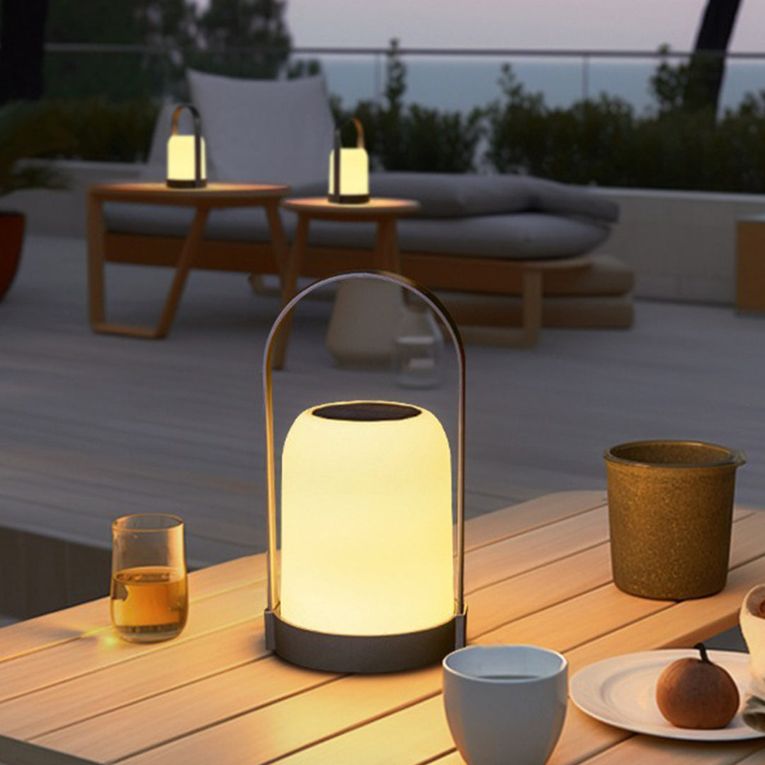 Solar USB Dual Charge Portable LED Lantern IP65 Waterproof 3000K Warm White