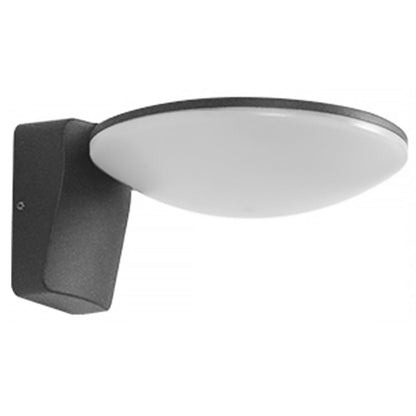 Modern Minimalist Circular Outdoor Wall Sconce Solar or Hardwired LED 3000K