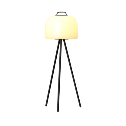 Tripod Stainless Steel PE Globe LED Outdoor Floor Lamp IP65 USB Rechargeable 3000K