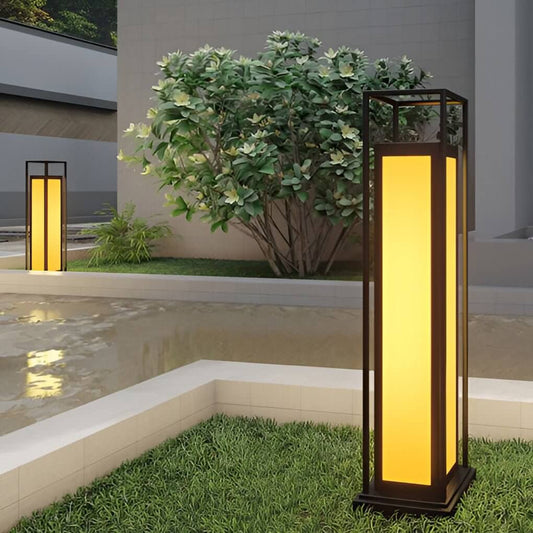 Outdoor Lawn Bollard Light | Stainless Steel LED Landscape Pillar Post Light