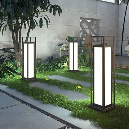 Outdoor Lawn Bollard Light | Stainless Steel LED Landscape Pillar Post Light