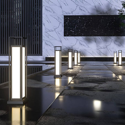 Outdoor Lawn Bollard Light | Stainless Steel LED Landscape Pillar Post Light
