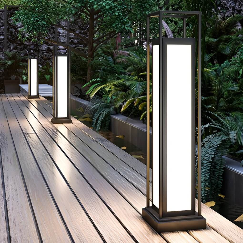 Outdoor Lawn Bollard Light | Stainless Steel LED Landscape Pillar Post Light