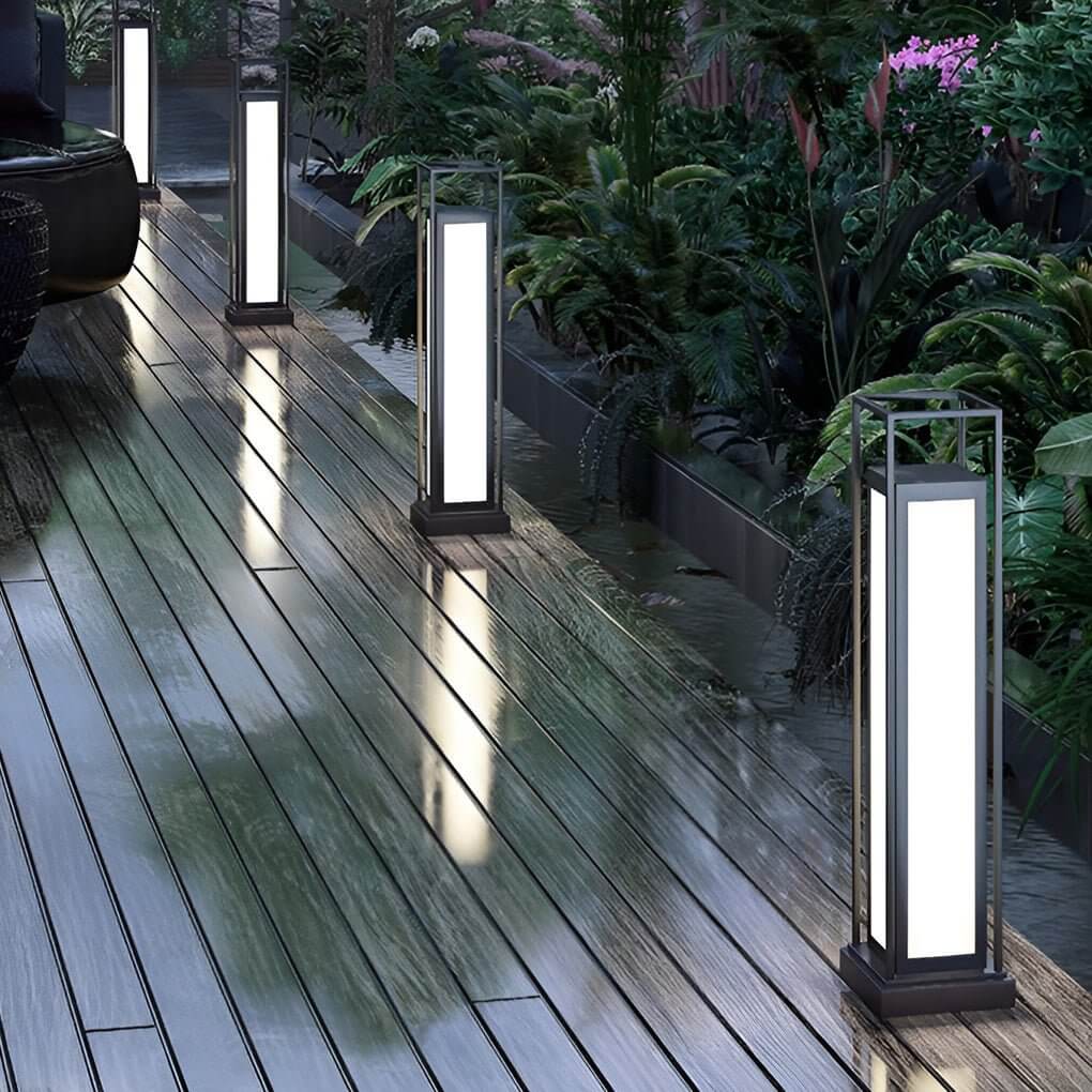Outdoor Lawn Bollard Light | Stainless Steel LED Landscape Pillar Post Light