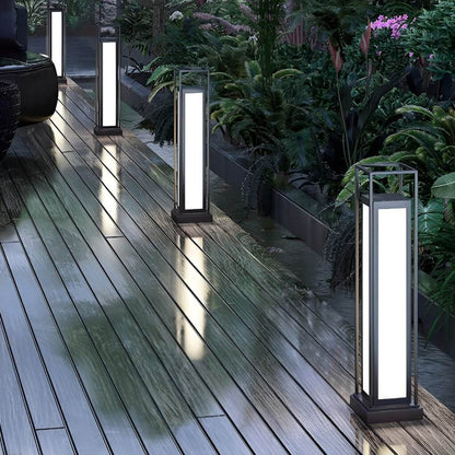 Outdoor Lawn Bollard Light | Stainless Steel LED Landscape Pillar Post Light