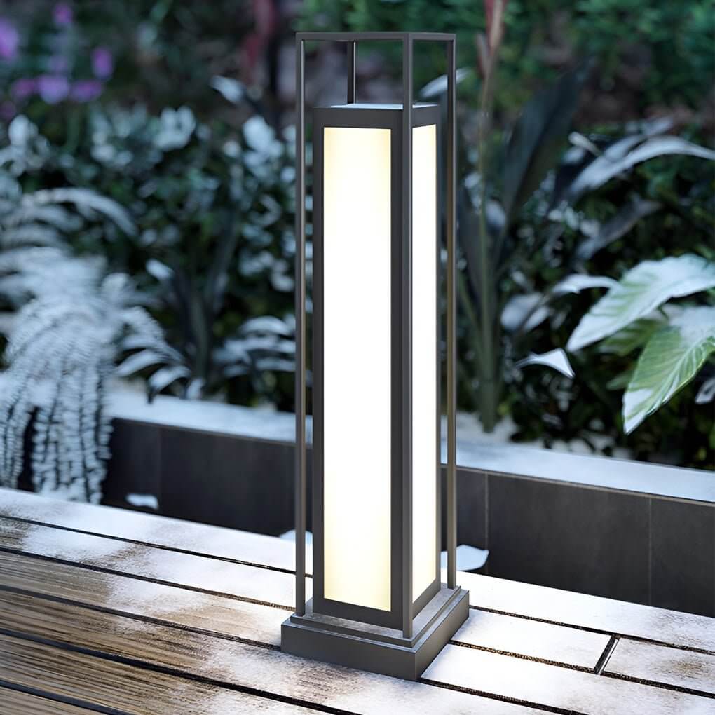 Outdoor Lawn Bollard Light | Stainless Steel LED Landscape Pillar Post Light