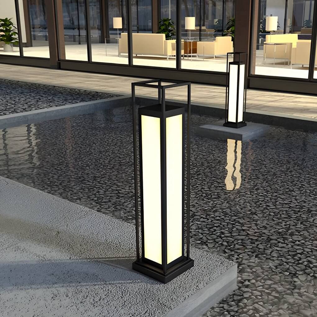 Outdoor Lawn Bollard Light | Stainless Steel LED Landscape Pillar Post Light