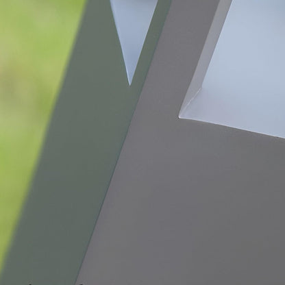 Modern Outdoor LED Bollard Garden Light 4-Beam Glass Aluminum Black 4 Heights