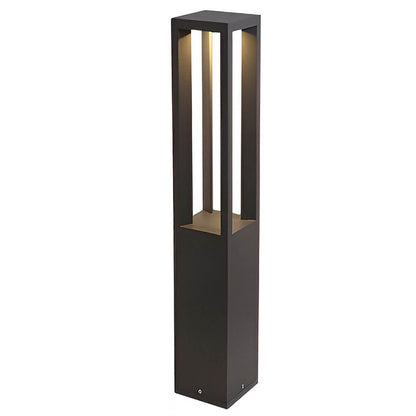 LED Bollard Garden Light Hardwired Aluminum 4 Beam 3000K Warm White IP54 Garden Landscape Path Driveway Black 4 Heights