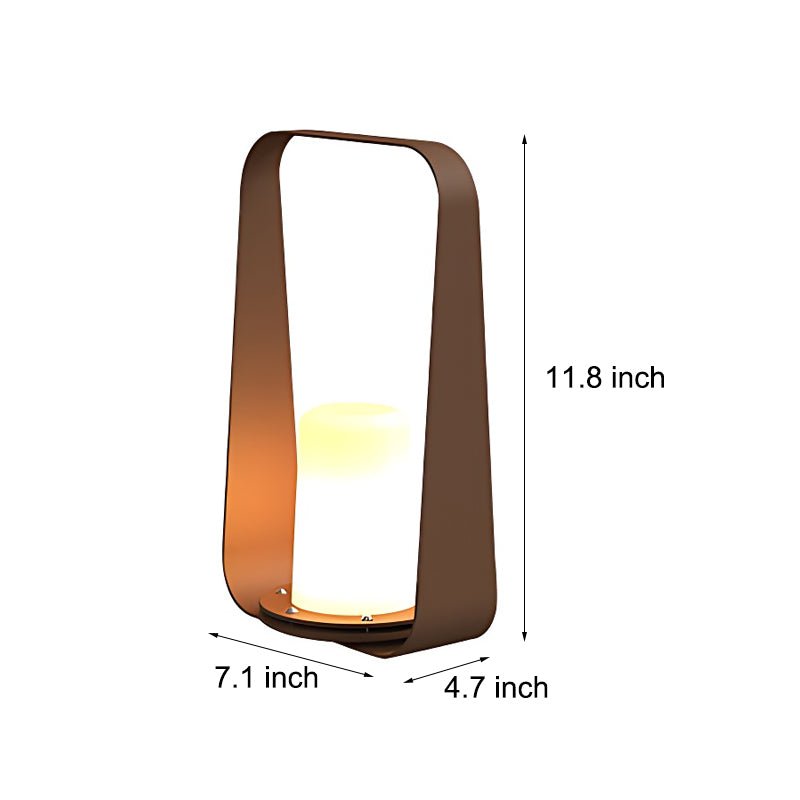 Stainless Steel PE Portable Outdoor LED Lamp IP65 3000K 360 Degree USB Brown Black