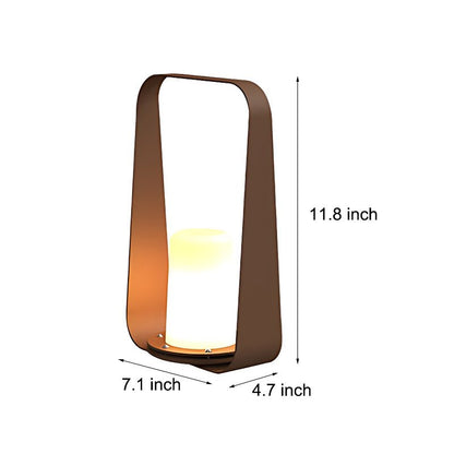 Stainless Steel PE Portable Outdoor LED Lamp IP65 3000K 360 Degree USB Brown Black