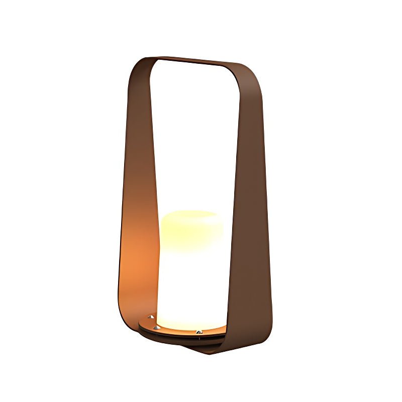Stainless Steel PE Portable Outdoor LED Lamp IP65 3000K 360 Degree USB Brown Black