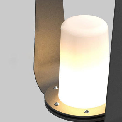 Stainless Steel PE Portable Outdoor LED Lamp IP65 3000K 360 Degree USB Brown Black