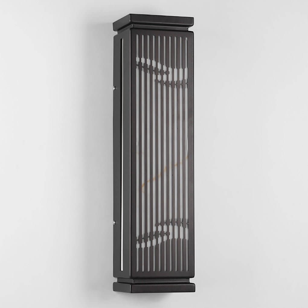 Outdoor Grille Wall Sconce Stainless Steel Marble LED 4 Sizes Black