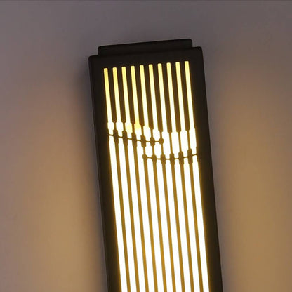Outdoor Grille Wall Sconce Stainless Steel Marble LED 4 Sizes Black