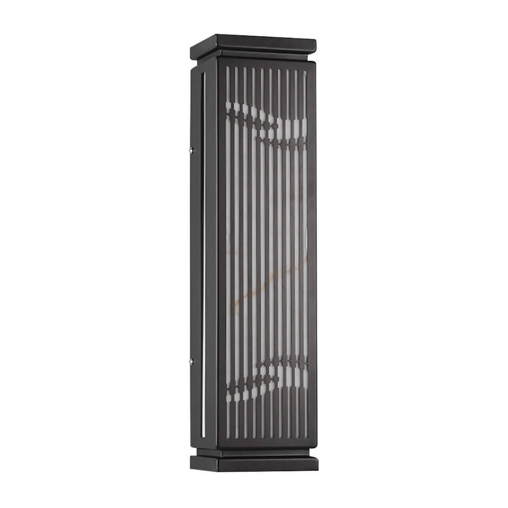Outdoor Grille Wall Sconce Stainless Steel Marble LED 4 Sizes Black