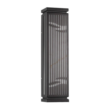 Outdoor Grille Wall Sconce Stainless Steel Marble LED 4 Sizes Black