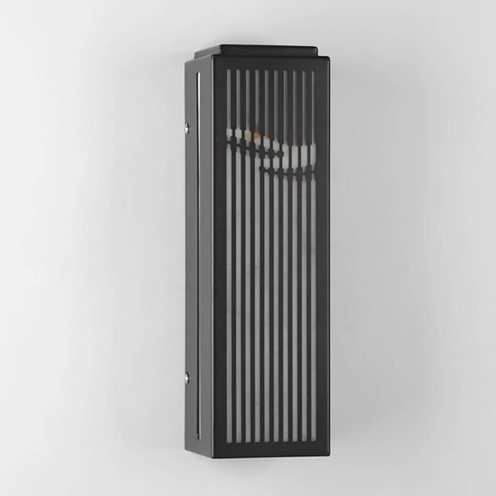 Outdoor Grille Wall Sconce Stainless Steel Marble LED 4 Sizes Black