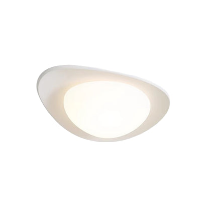 Pebble Shape Full Spectrum Flush Mount Resin Green Beige White Two Sizes