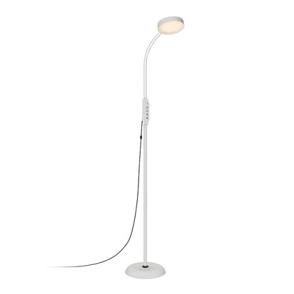Floor Reading Lamp LED Touch Control 3 Color Temperature Eye Care Gooseneck PC Shade Piano Task Black White 65 Inch
