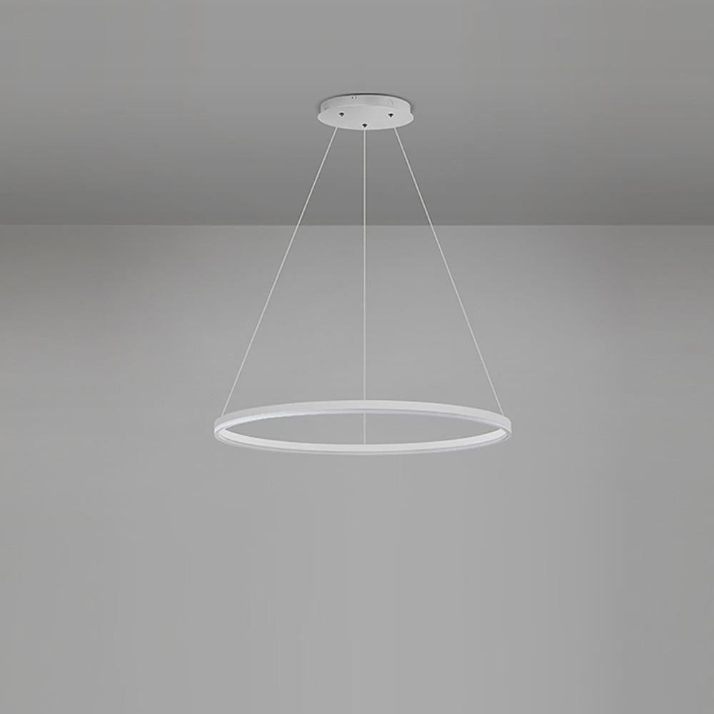 Modern LED Ring Chandelier Aluminium Acrylic Dimmable 3000K–6000K Remote Black Coffee Gold White 3 Sizes