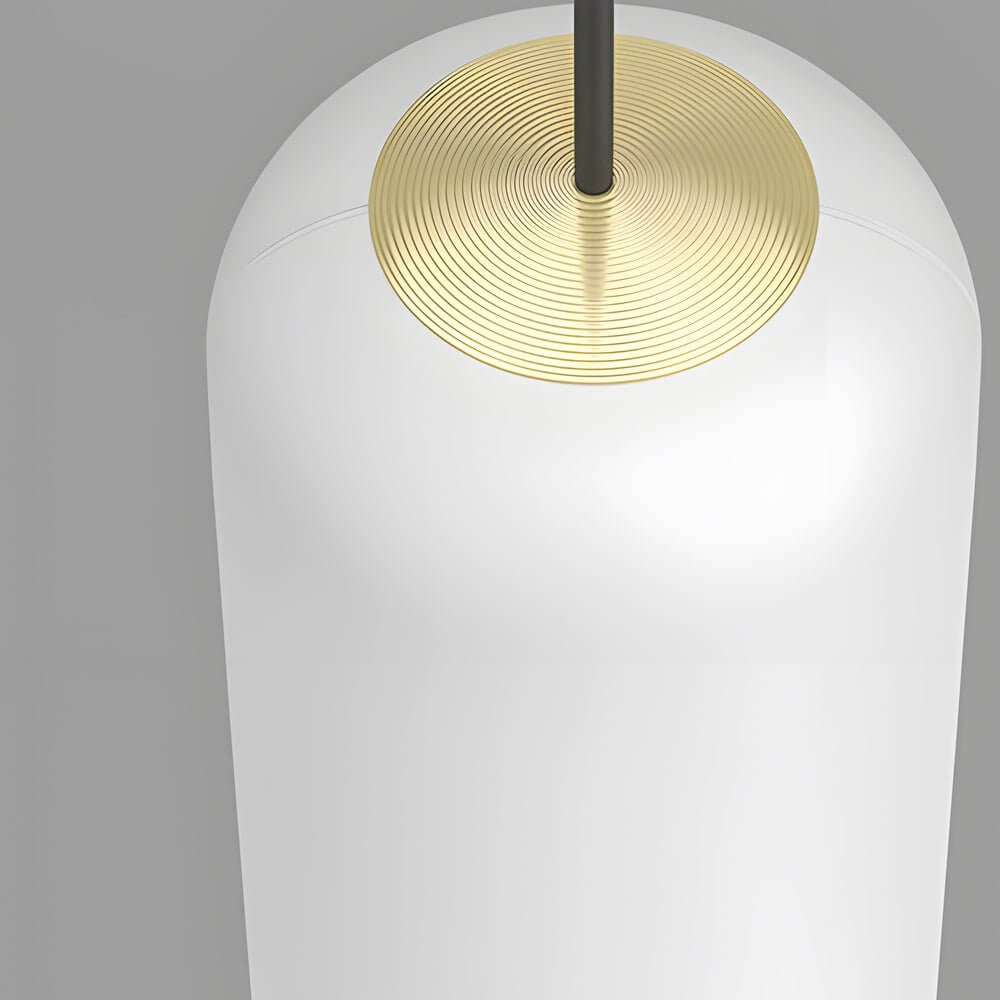 Staircase Chandelier Iron Black Frosted White PE Cylinder Tube Integrated LED Modern 3-Step Colour Temperature Round or Long Canopy Eight Configurations 2-Light to 18-Light