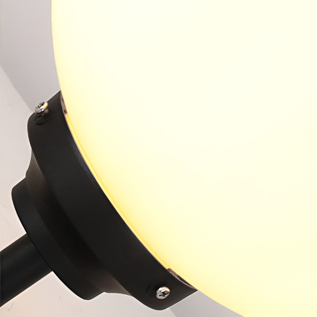 Solar Outdoor Globe Wall Sconce LED 3 CCT White PS 3 Sizes