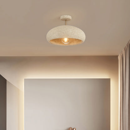 Semi-Flush Mount Iron Speckled Bowl Shade Japanese Wabi-Sabi LED E27 Warm White Neutral White Nine Configurations