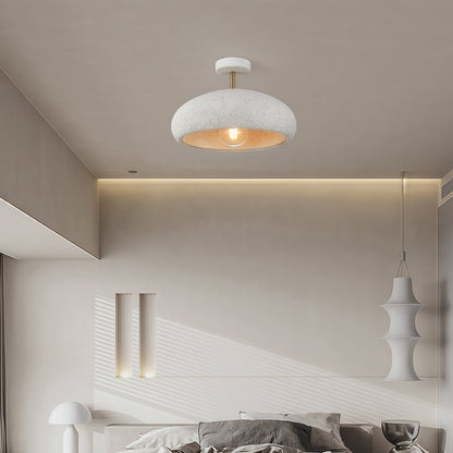 Semi-Flush Mount Iron Speckled Bowl Shade Japanese Wabi-Sabi LED E27 Warm White Neutral White Nine Configurations