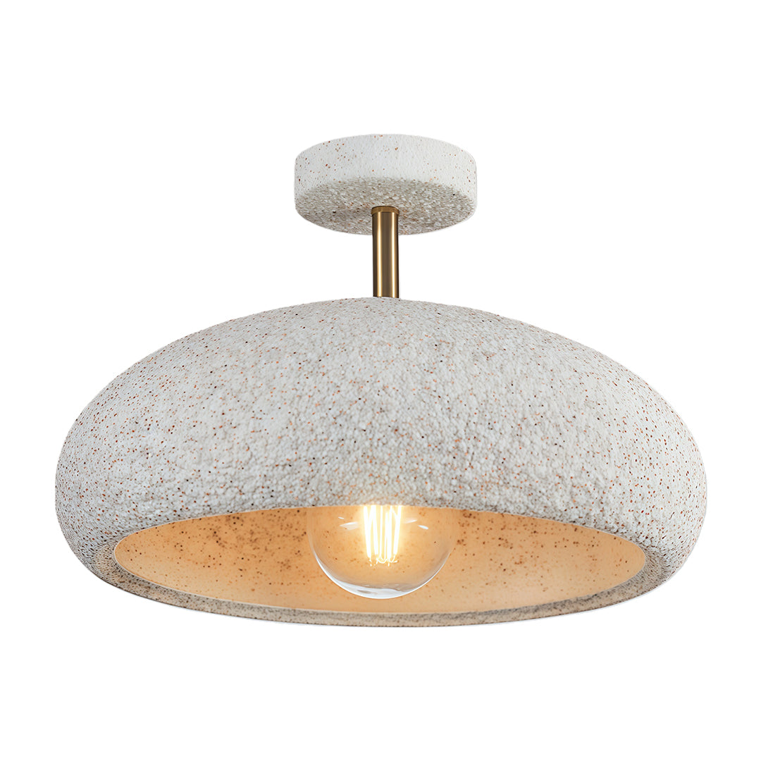 Semi-Flush Mount Iron Speckled Bowl Shade Japanese Wabi-Sabi LED E27 Warm White Neutral White Nine Configurations
