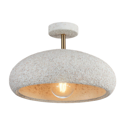 Semi-Flush Mount Iron Speckled Bowl Shade Japanese Wabi-Sabi LED E27 Warm White Neutral White Nine Configurations