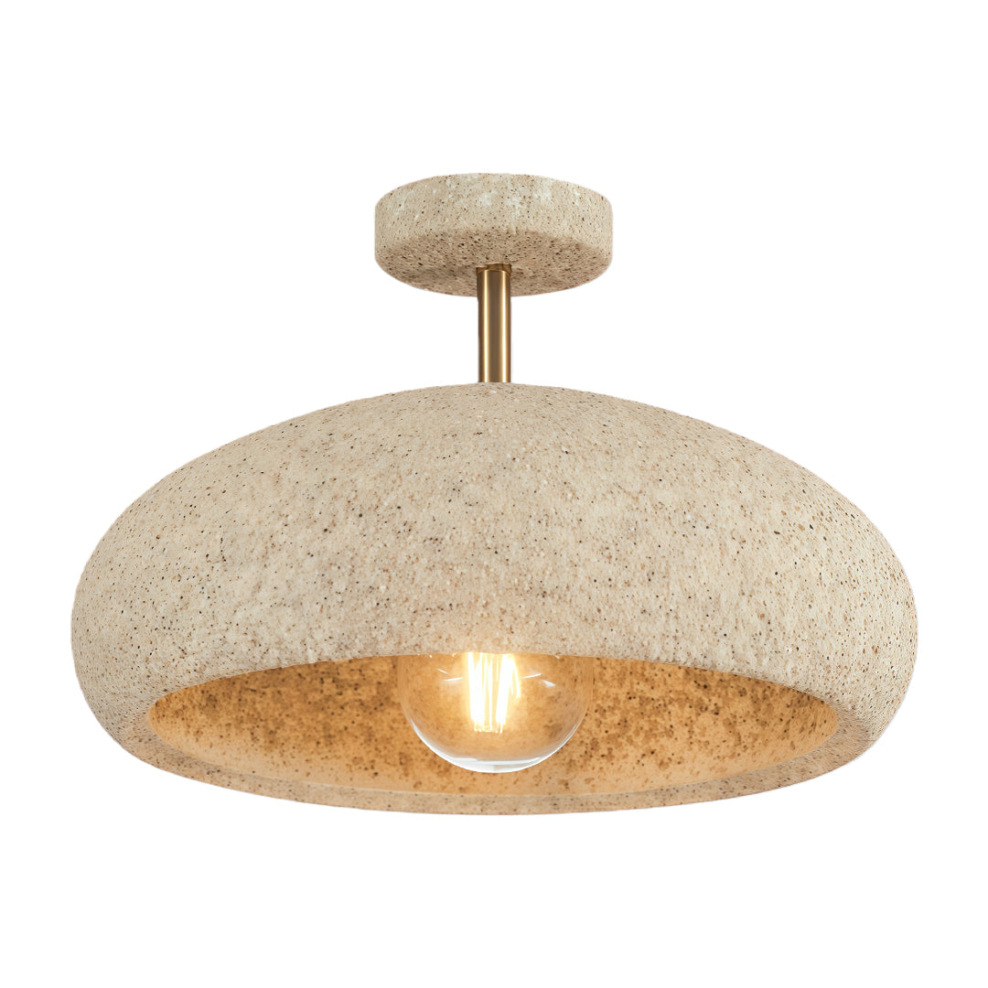 Semi-Flush Mount Iron Speckled Bowl Shade Japanese Wabi-Sabi LED E27 Warm White Neutral White Nine Configurations