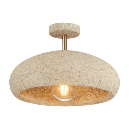 Semi-Flush Mount Iron Speckled Bowl Shade Japanese Wabi-Sabi LED E27 Warm White Neutral White Nine Configurations