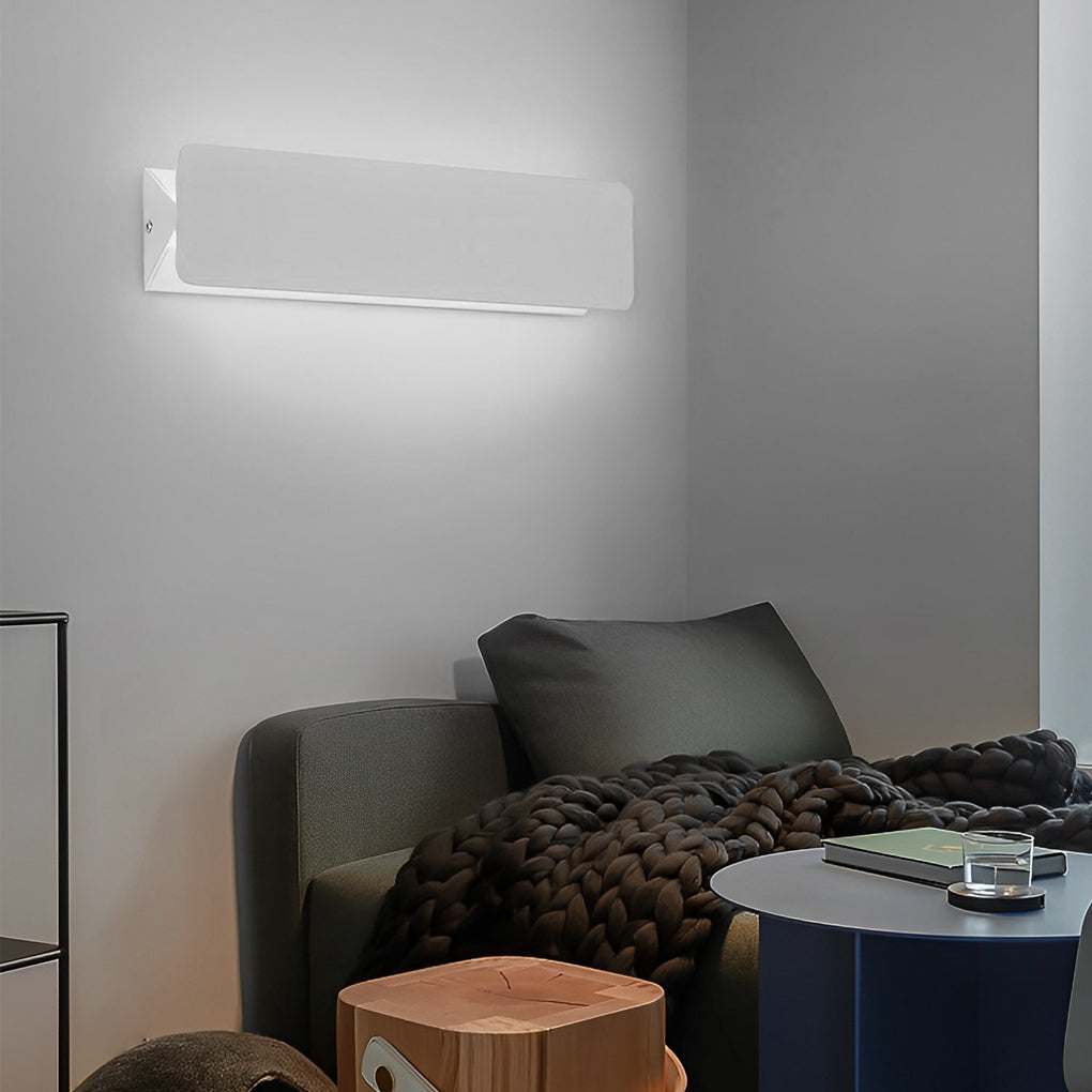 Adjustable COB LED Wall Sconce Aluminum 270° Rotation Hardwired Bedroom Hallway White